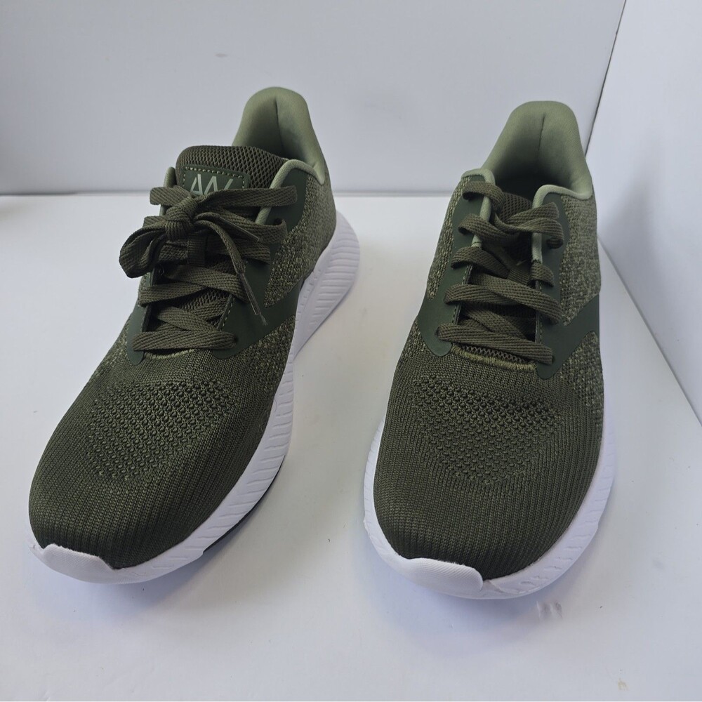 Athletic Works Mens 8.5 Olive Green Memory Foam Knit Core Jogger Sneakers
